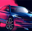 ŠKODA KODIAQ RS – gwarant sportowych emocji na pierwszych szkicach